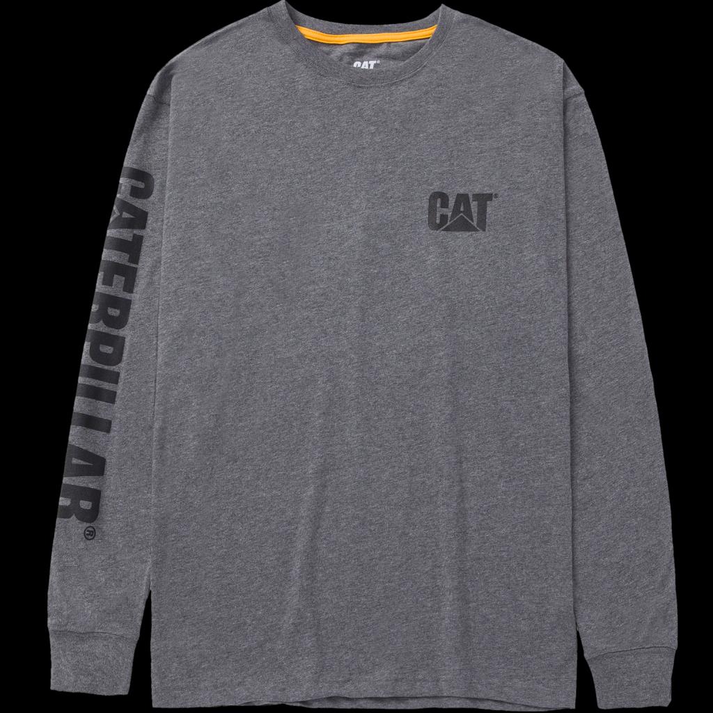 Vyriški marškinėliai Caterpillar,  ilgomis rankovėmis, 100% medvilnė, pilkos spalvos