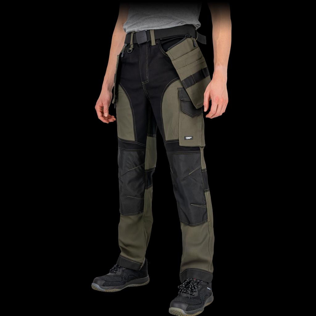 Stilingos ir elastingos darbo kelnės TERRA, ergonomiškos, su papildomomis kišenėmis