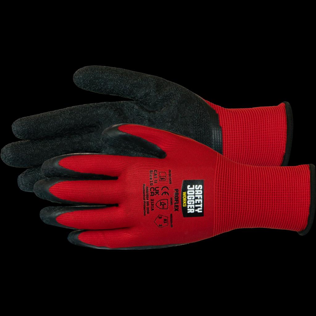 Lateksu aplietos darbo pirštinės Jogger PROFLEX (12 porų)