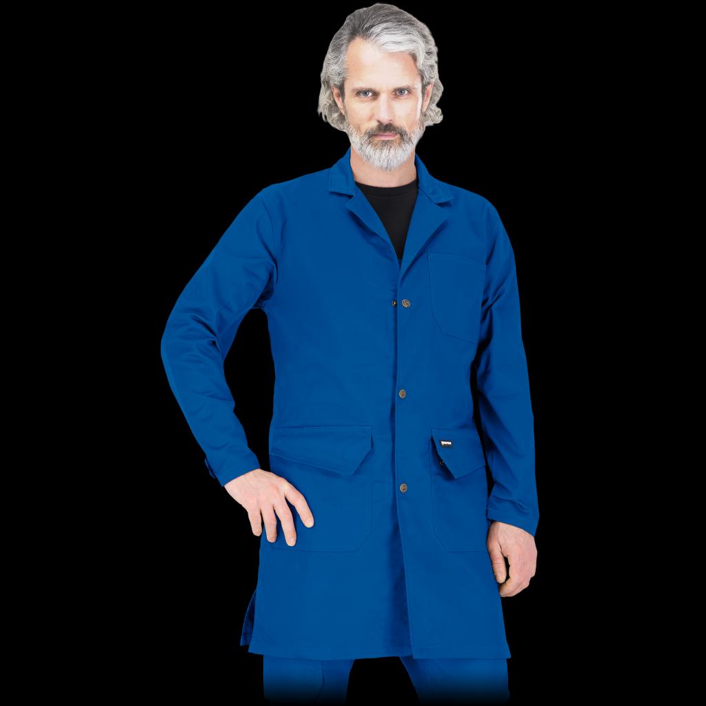 Universalus darbo apsiaustas LEBER COATER, šviesiai mėlynos