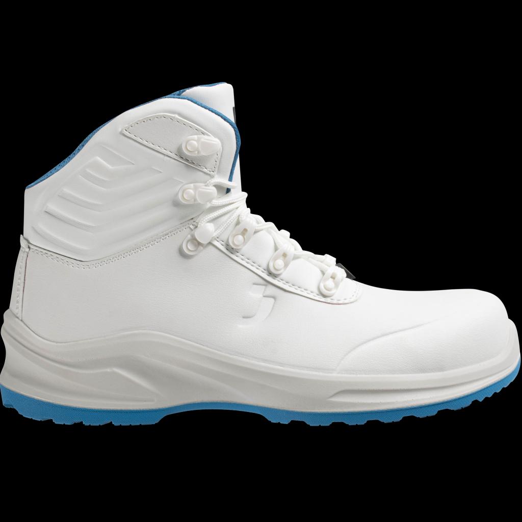 Ypatingai patogūs ir kokybiški odiniai darbo batai MODULO PURE WHITE MID, S3S SR HI CI SC ESD FO