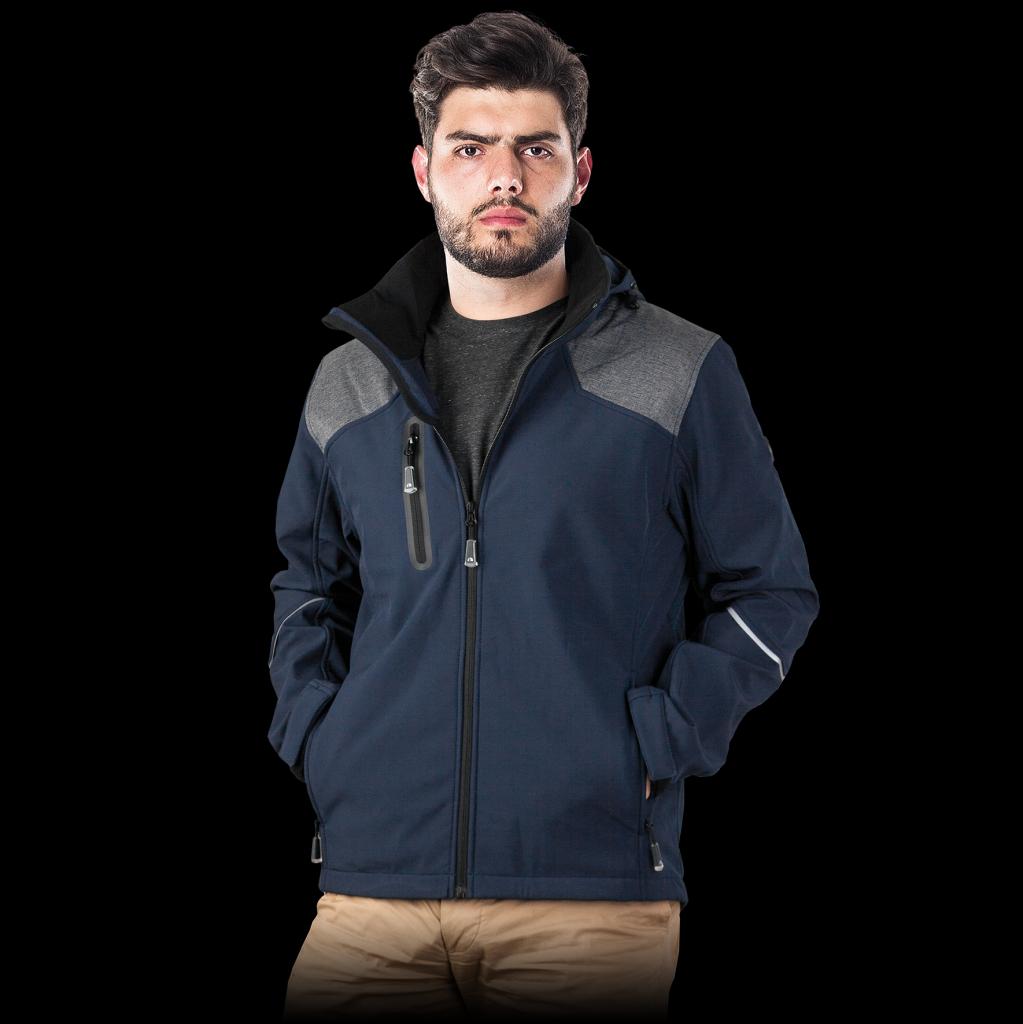 Softshell vyriška striukė HORN, 3-jų sluoksnių softshell medžiaga