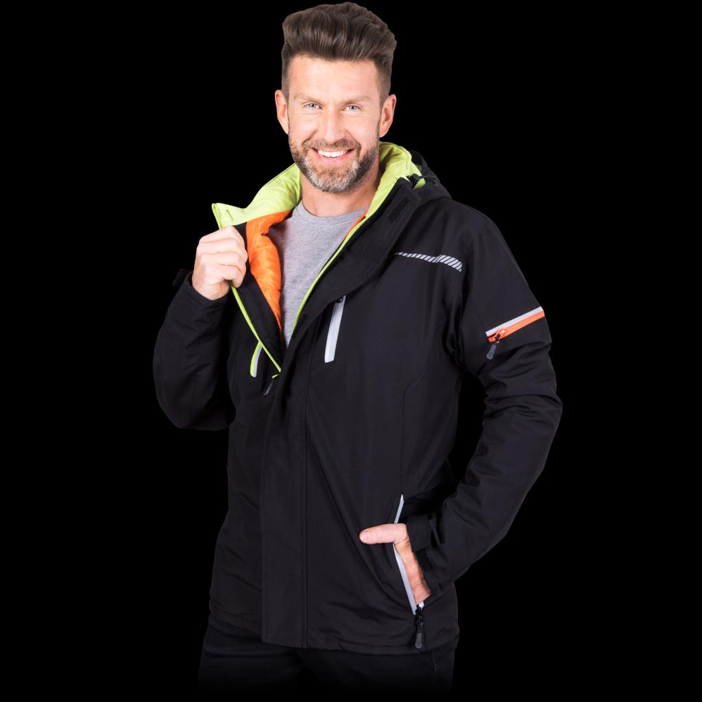 Neperšlampanti ir neperpučiama Softshell striukė FINLAND, su gobtuvu ir atšvaitinėmis detalėmis