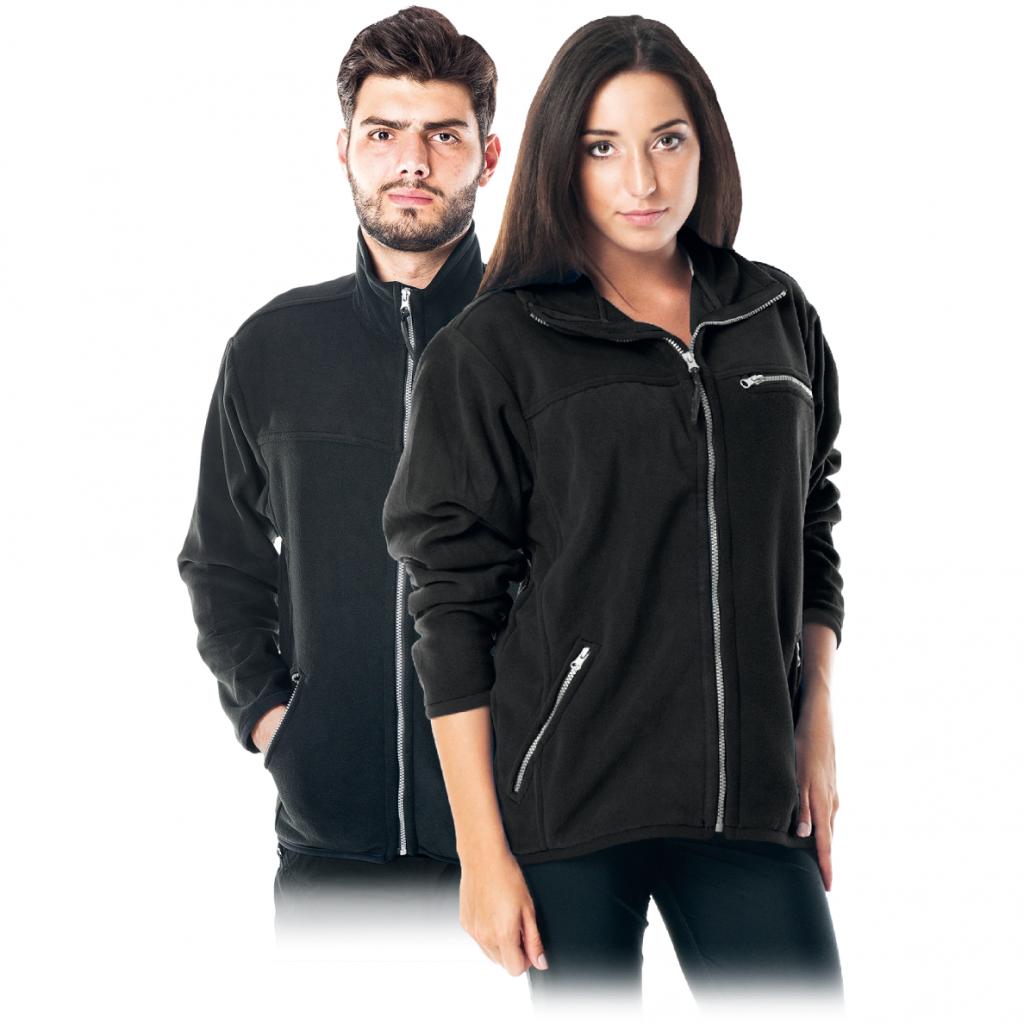 Šiltas ir praktiškas flisinis džemperis POLAR BLACK (dydžiai iki 8XL)