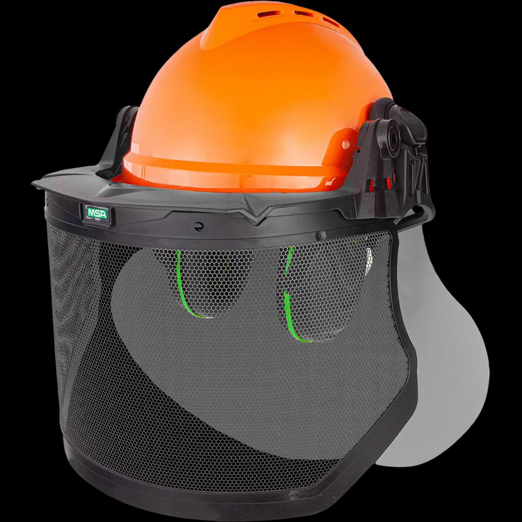 Profesionalus miško darbams skirtas apsauginis šalmo rinkinys MSA Forestry Kit