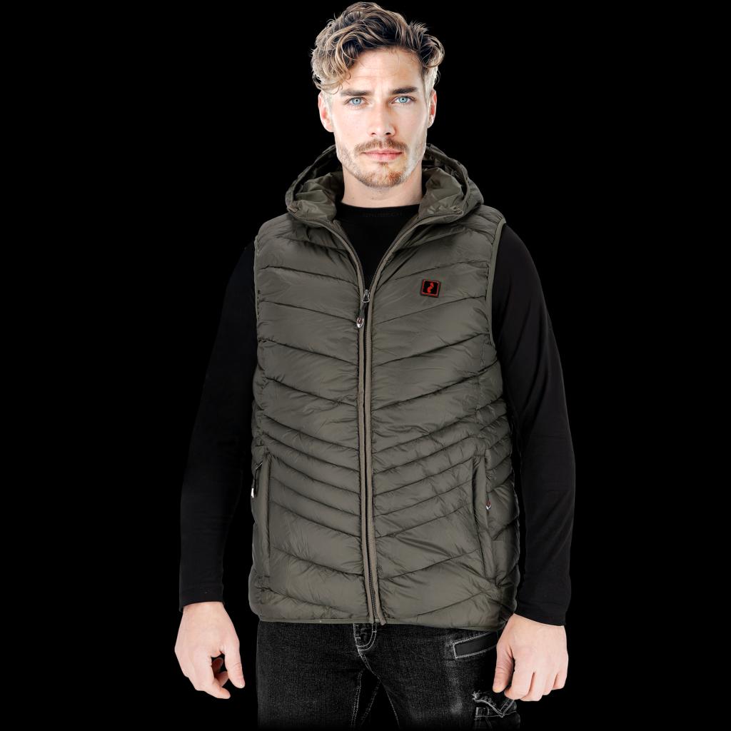 Lengva, šilta ir patogi vyriška liemenė PALASO, su gobtuvu