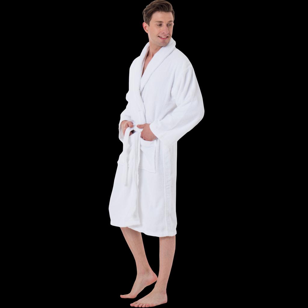 Medvilninis chalatas ROBE, unisex modelis