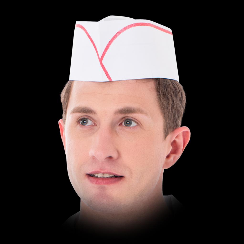 Popierinės virėjo kepurėlės PAP (100 vnt.)