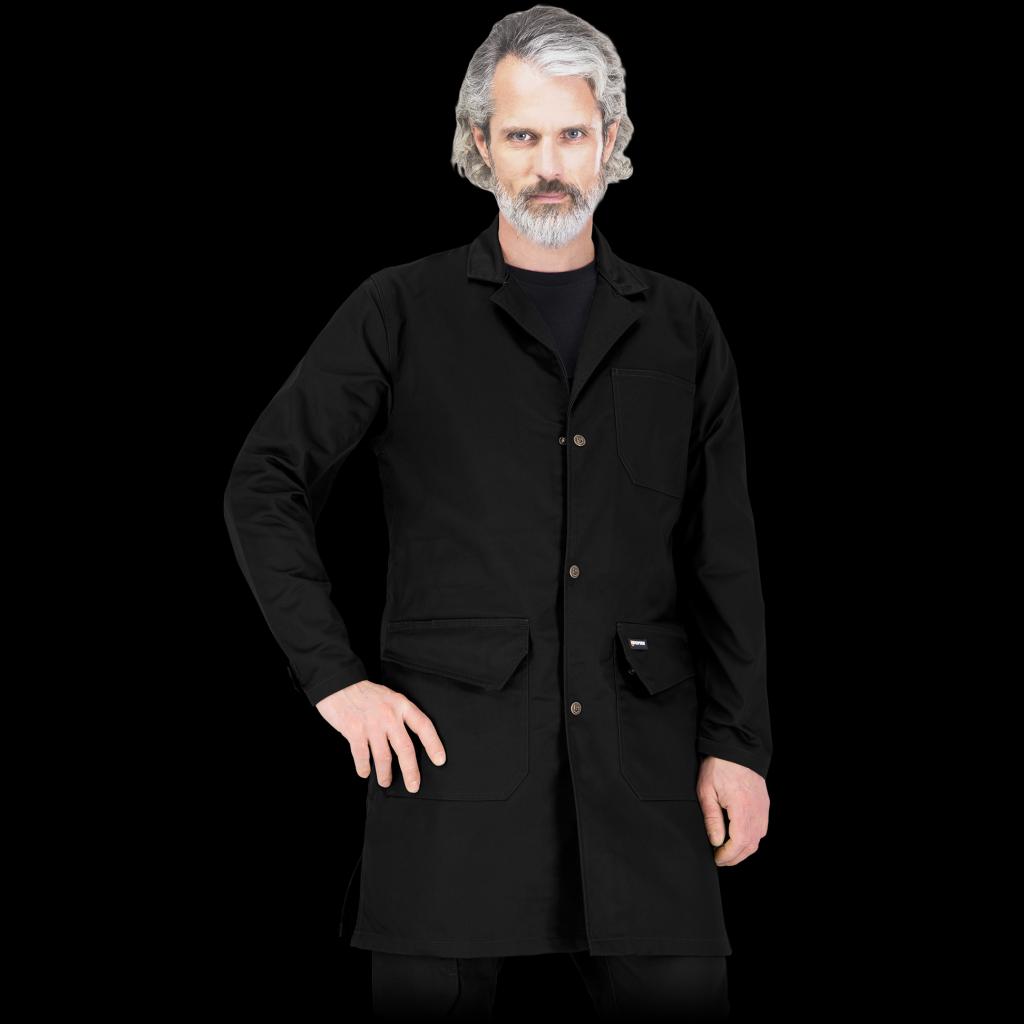 Universalus darbo apsiaustas LEBER COATER, juodos spalvos