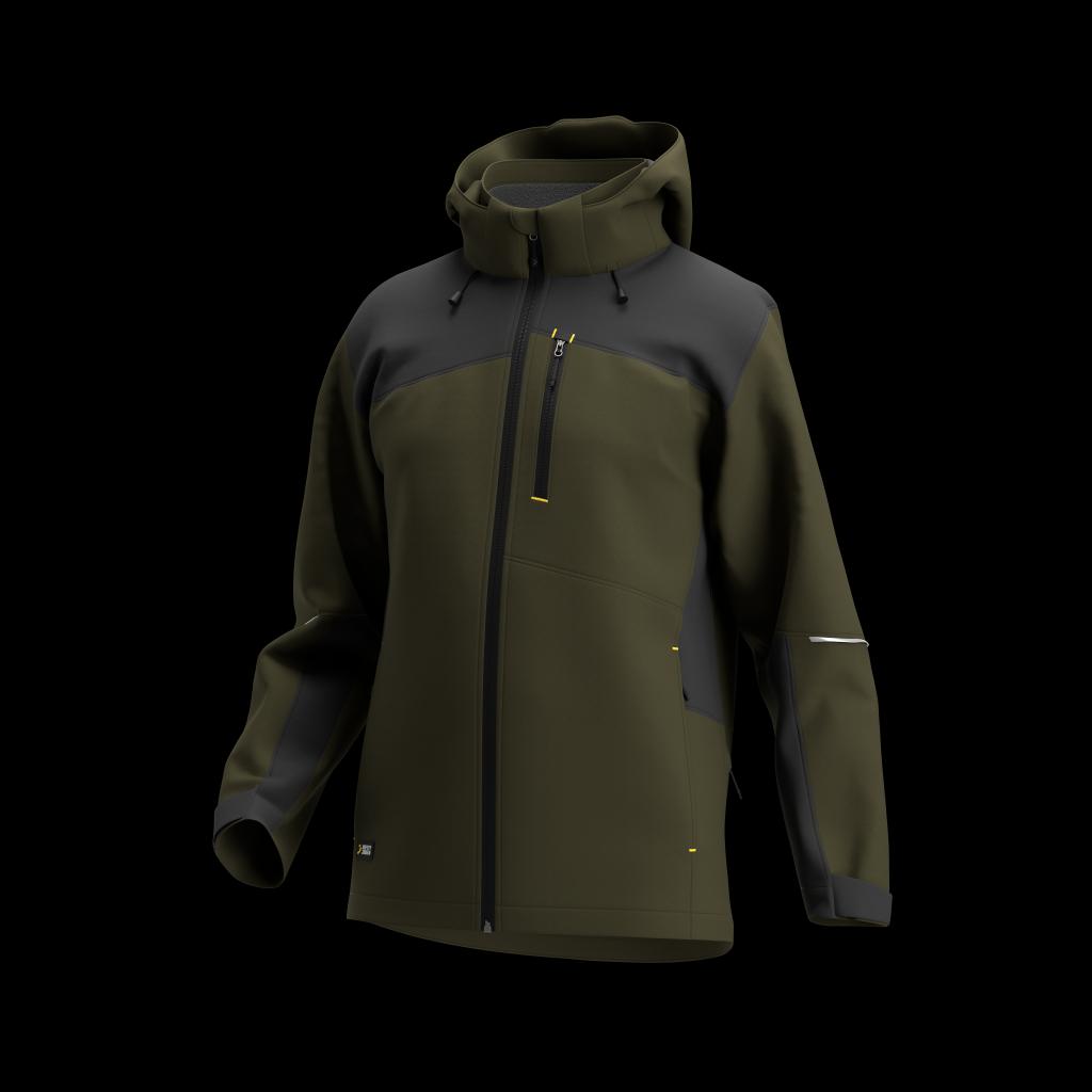 Kvėpuojanti, vėjui atspari, neperšlampanti striukė SJ  KASAI, tamsiai žalia