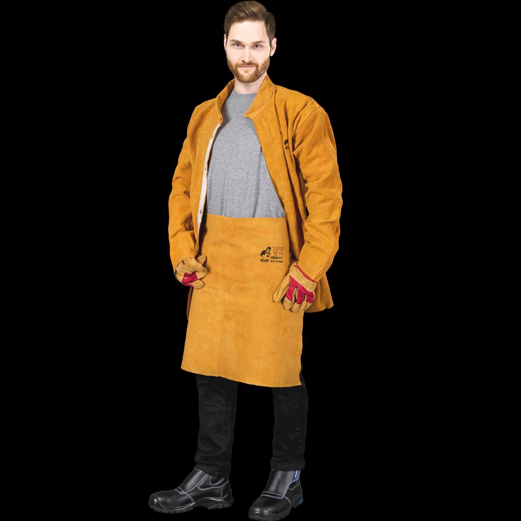 Trumpa odinė suvirintojo prijuostė FSB-B (55x65cm)