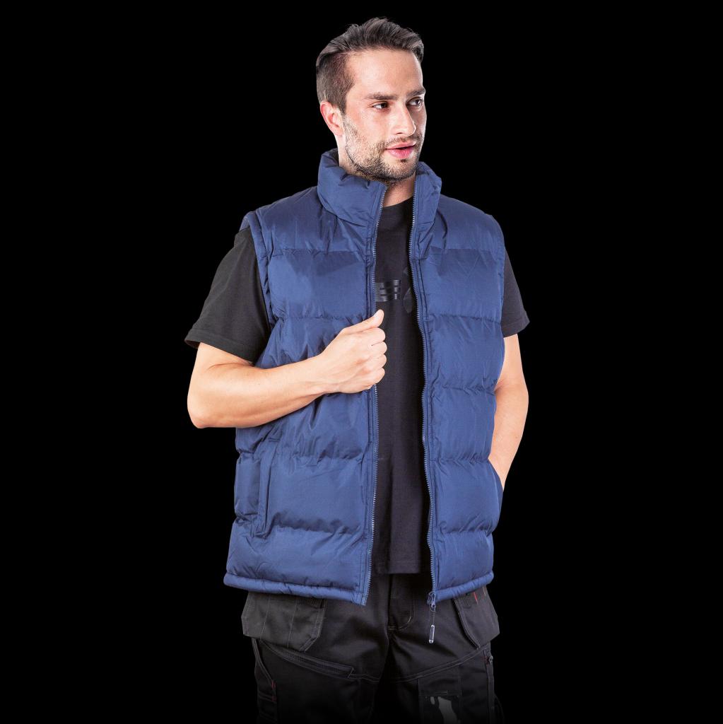 Neperšlampanti šilta vyriška liemenė HERON su flisiniu pamušalu, išorinis sluoksnis padengtas PVC