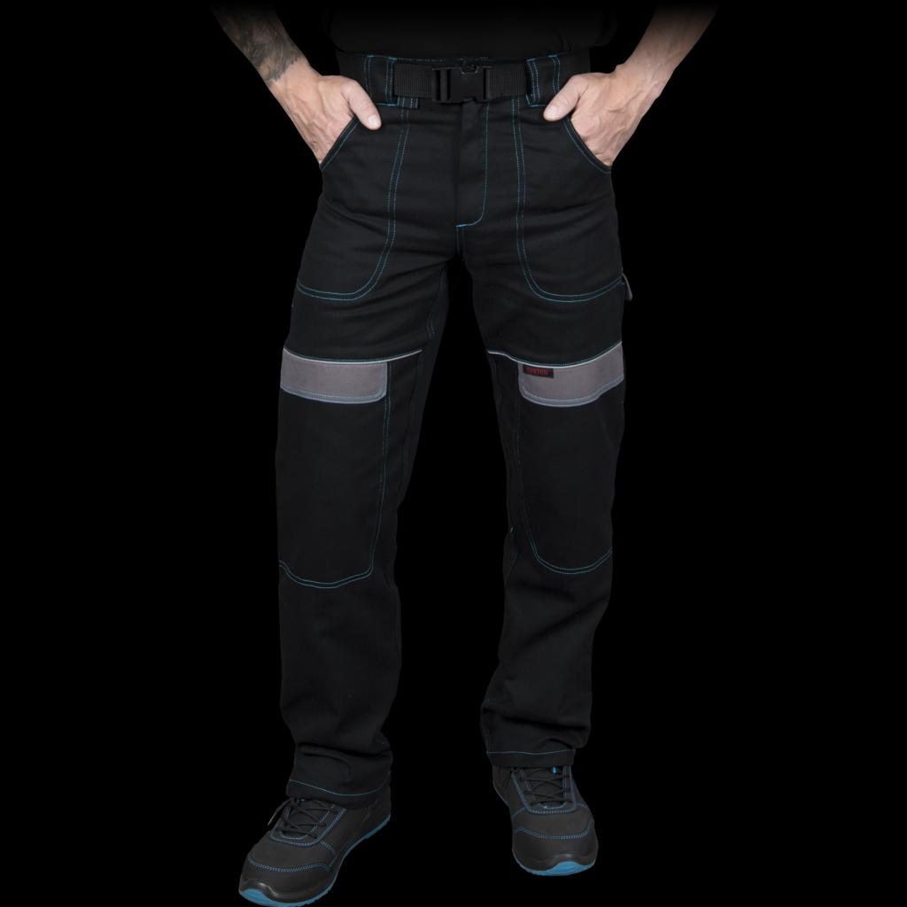 Medvilninės darbo kelnės CORTON, juodos spalvos