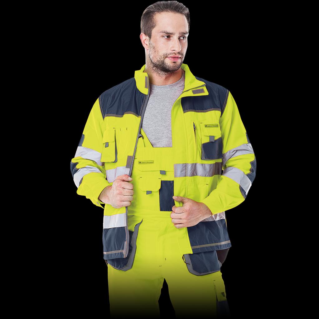 Švarkas FORMEN-VIS YELLOW-BLUE