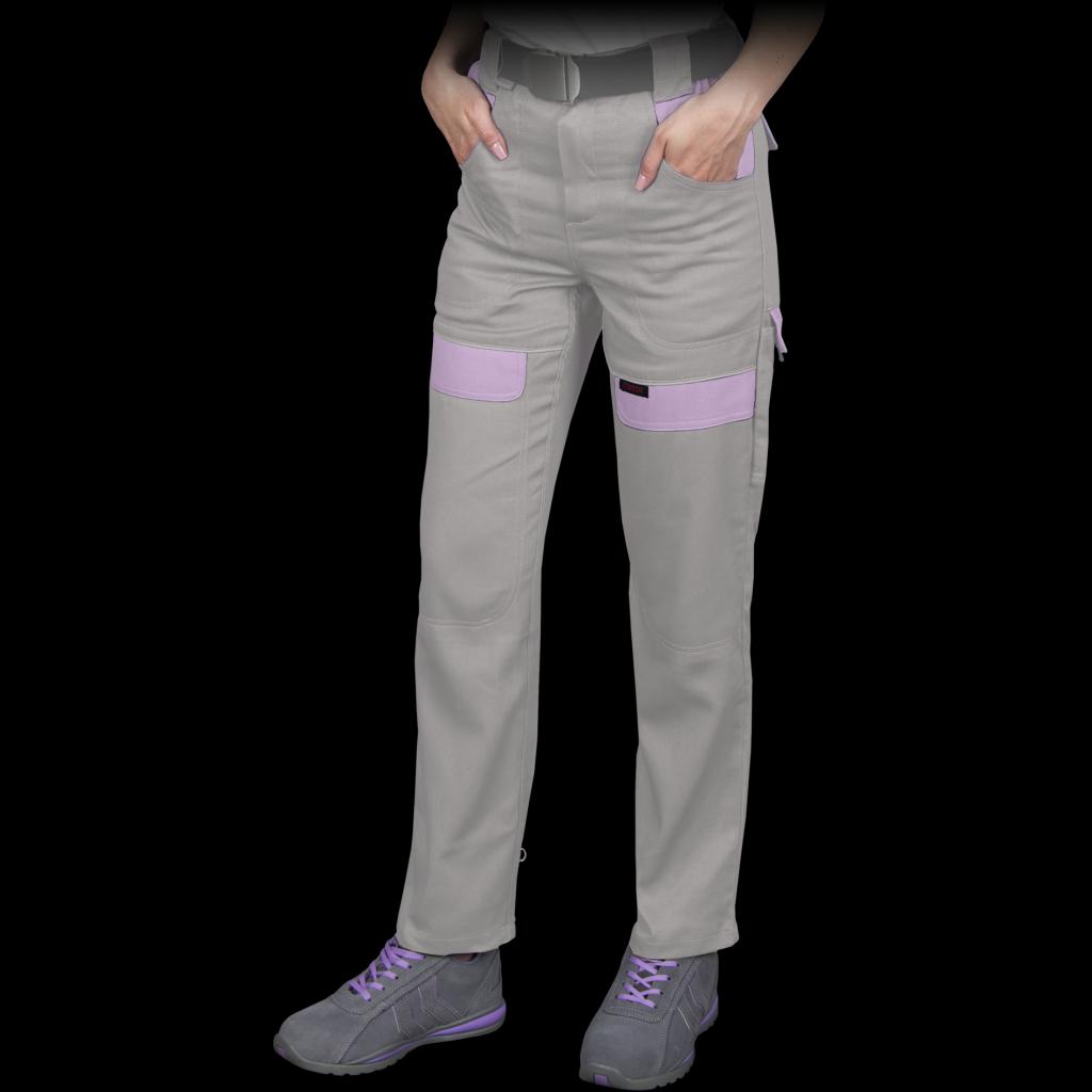 Tvirtos medvilinės moteriškos kelnės CORTON, pilkos spalvos