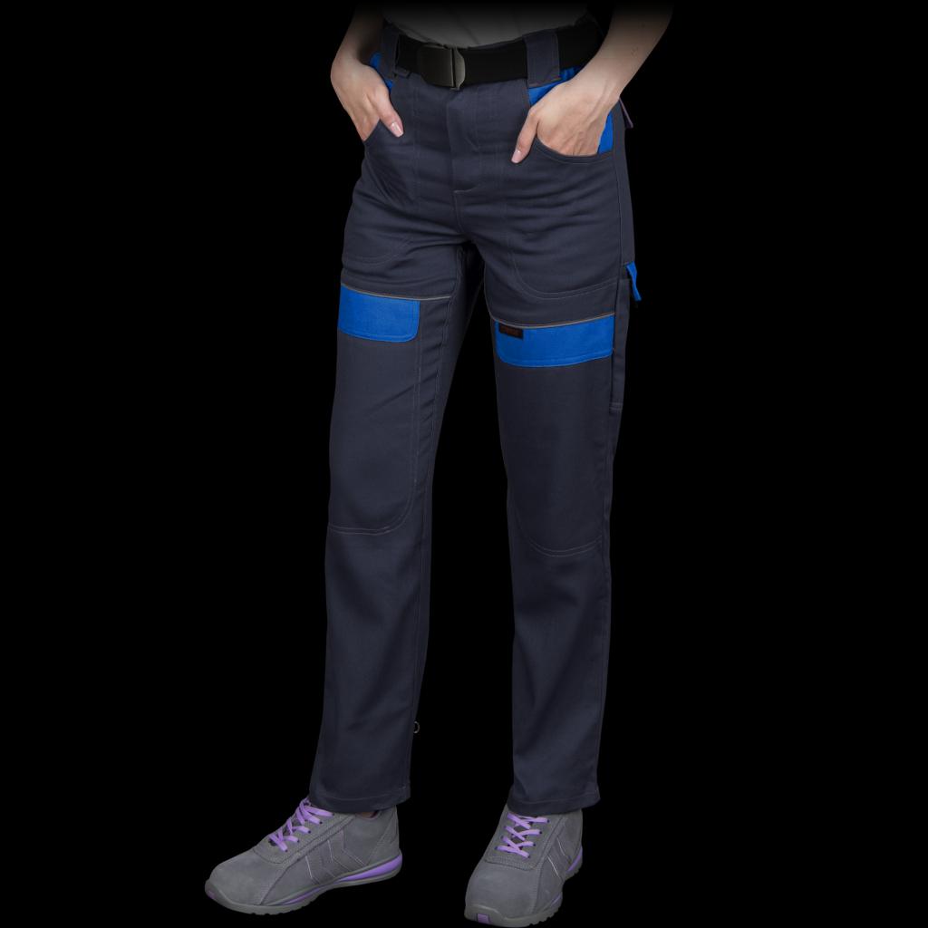 Tvirtos medvilninės moteriškos kelnės CORTON, tamsiai mėlynos