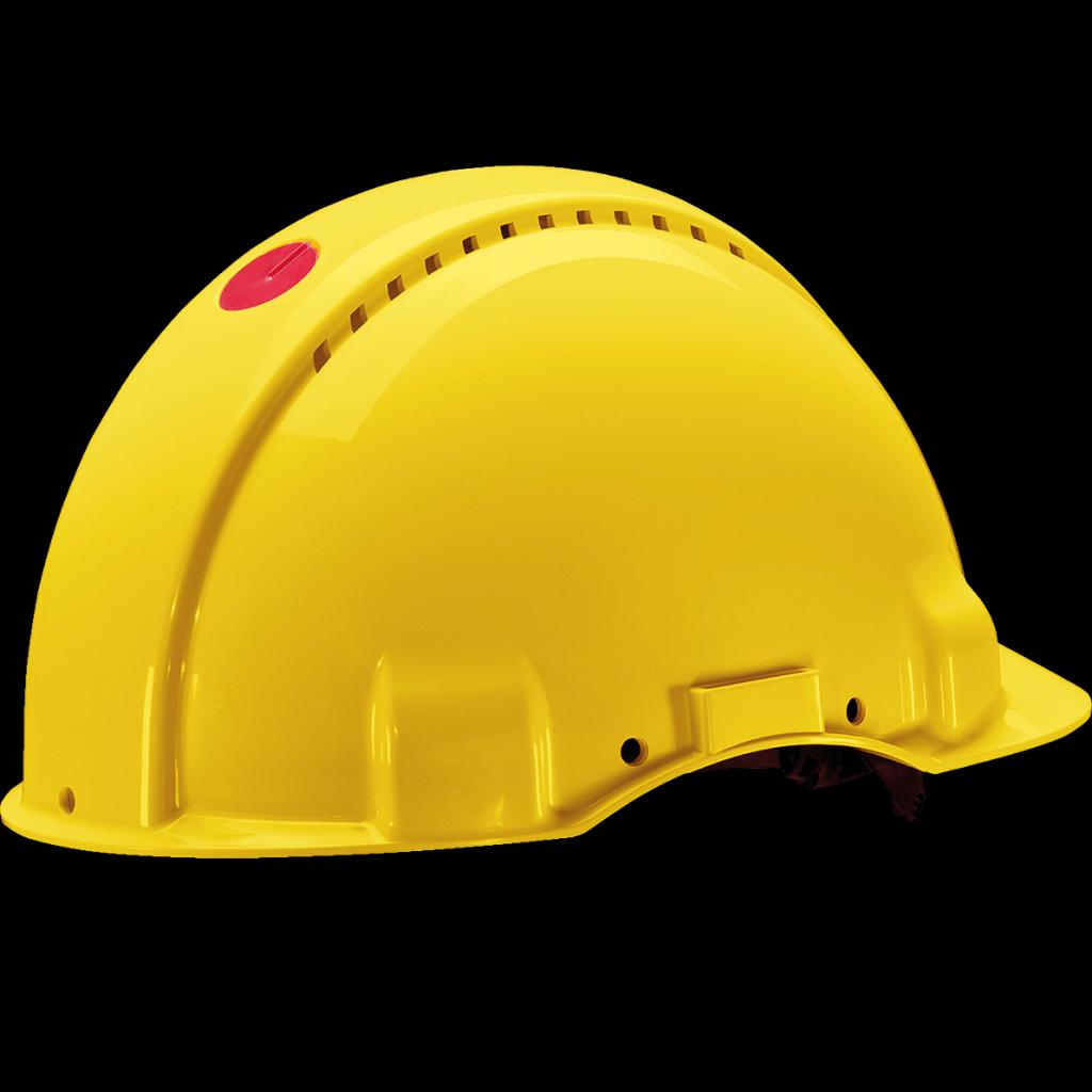 Apsauginis šalmas 3M G3000N, su reguliuojamu mechanizmu, Geltonas