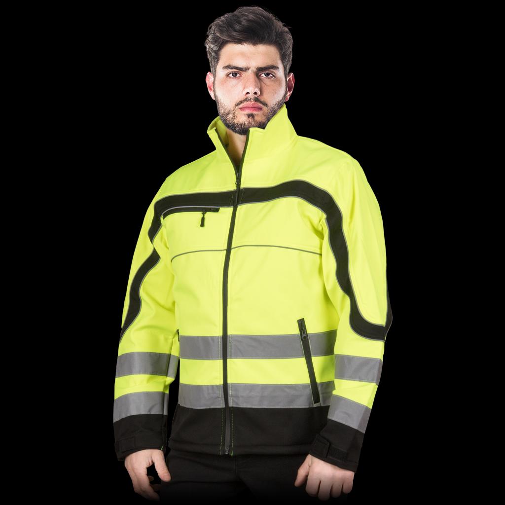 Signalinė striukė SOFTSHELL NEMO YELLOW