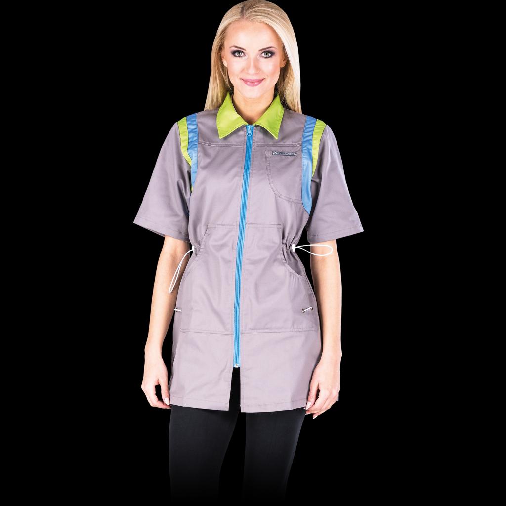 Moteriška palaidinė darbui COVIS trumpomis rankovėmis