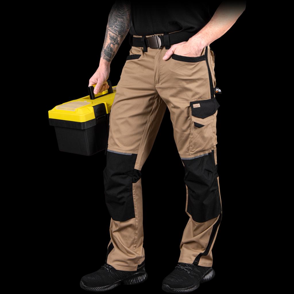 Ypatingai patogios ir elastingos darbo kelnės DESERT (97% medvilnė, 3% elastanas)