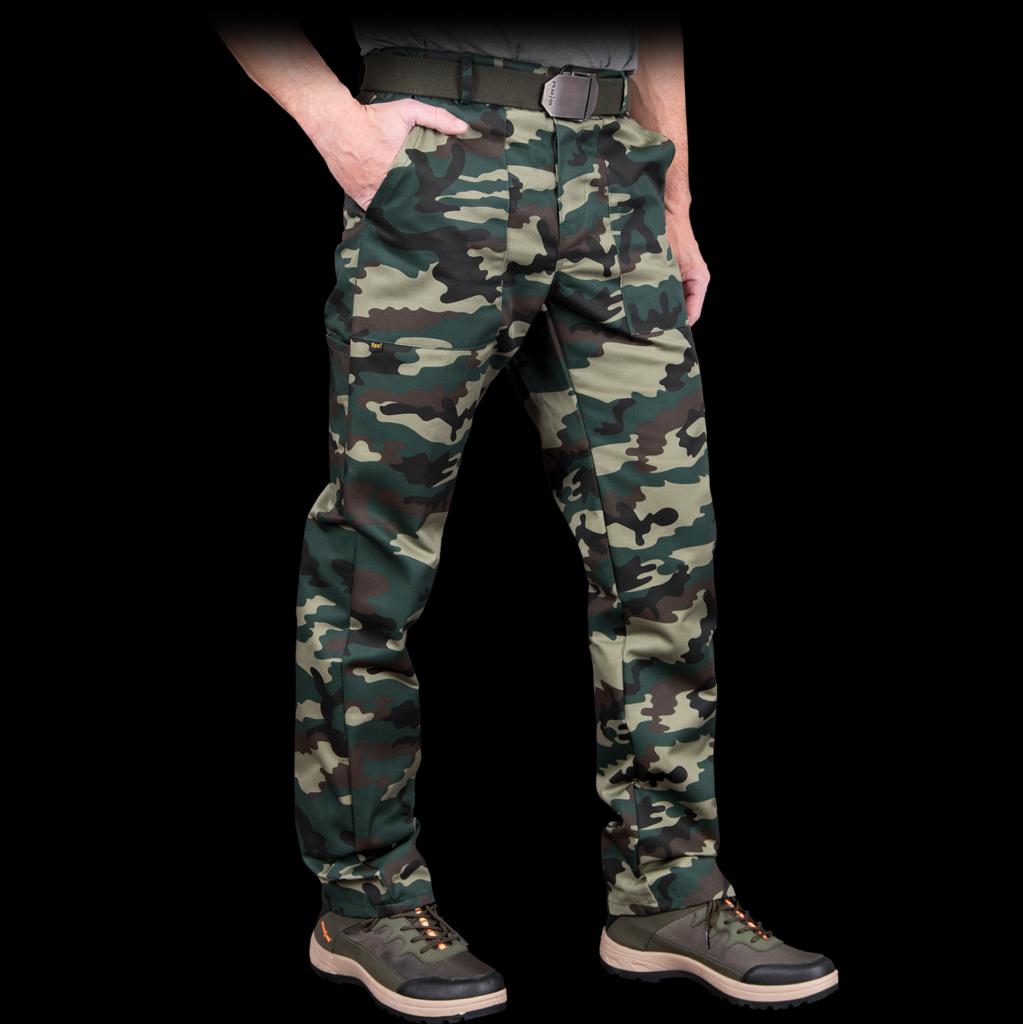 Universalios kelnės YES CAMO, maskuojančio rašto