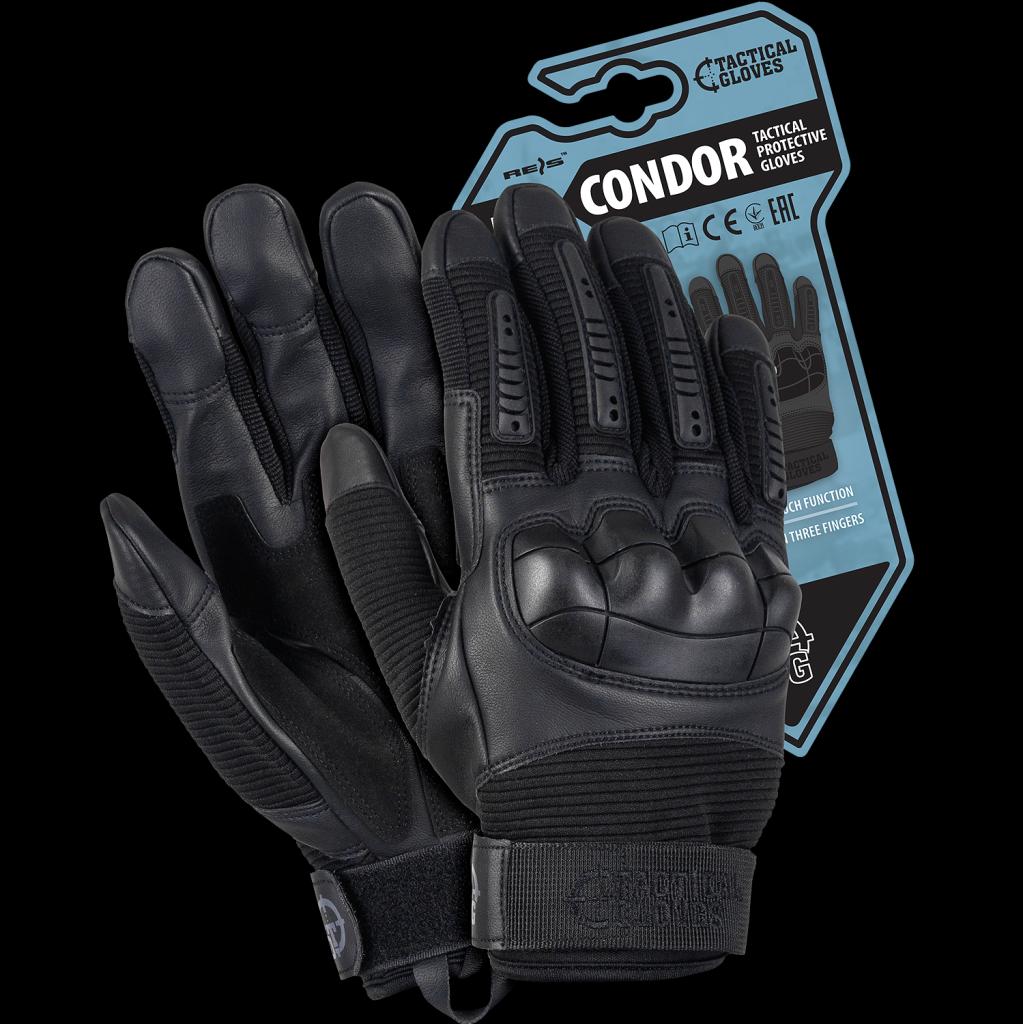 Taktinės pirštinės CONDOR Black