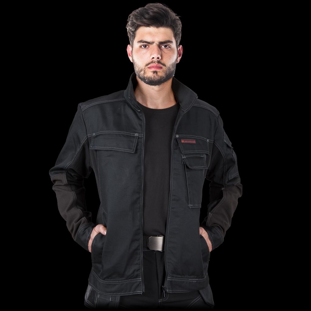 Kokybiškas darbo švarkas FIXER, panaudota tvirta medžiaga su elastingais intarpais