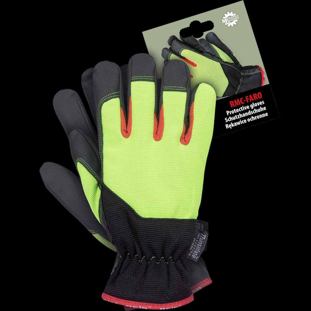 Pašiltintos pirštinės FARO, XL dydžio, (medžiagos MICROTHAN + Thinsulate™)