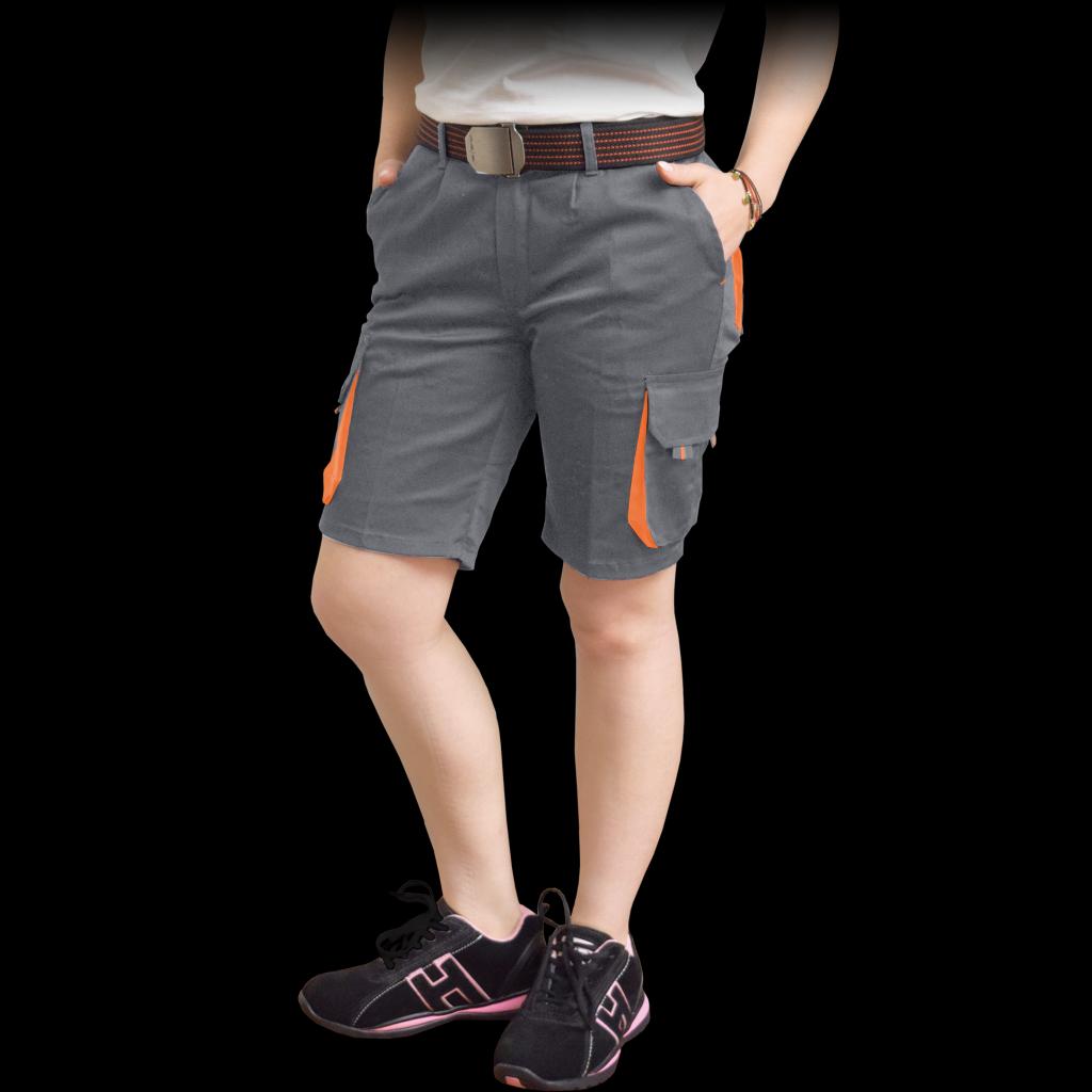 Elastingi moteriški šortai LAND Grey-Orange