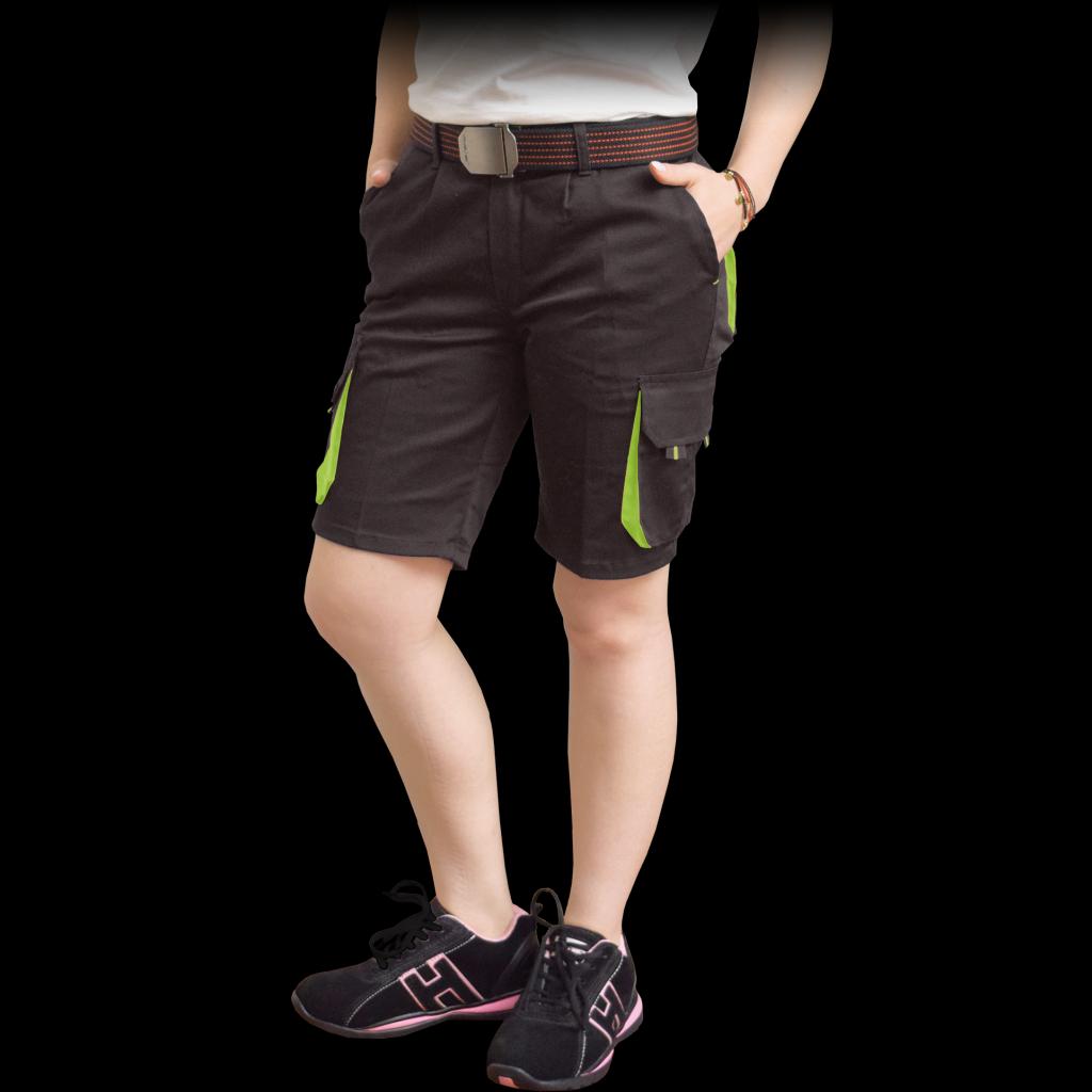 Elastingi moteriški šortai LAND Black-Green