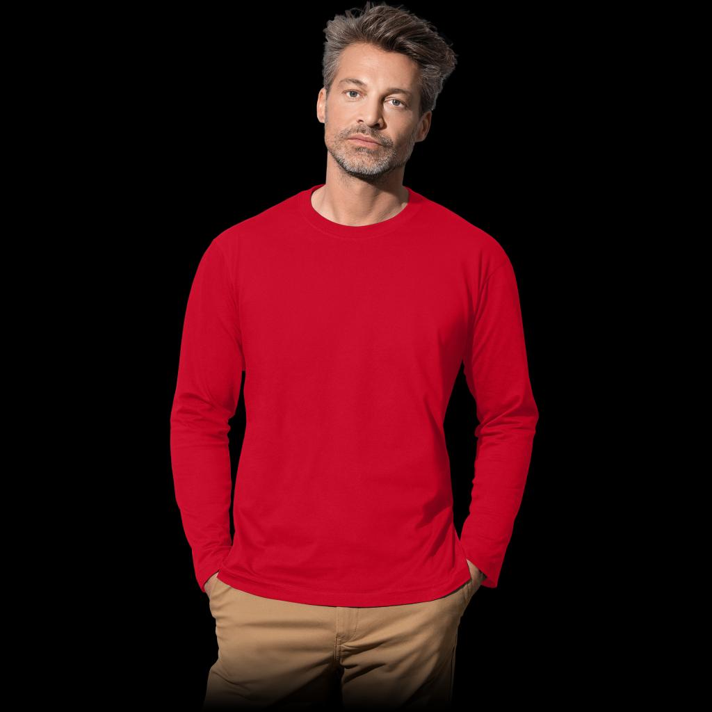 Marškinėliai Stedman Red, ilgomis rankovėmis
