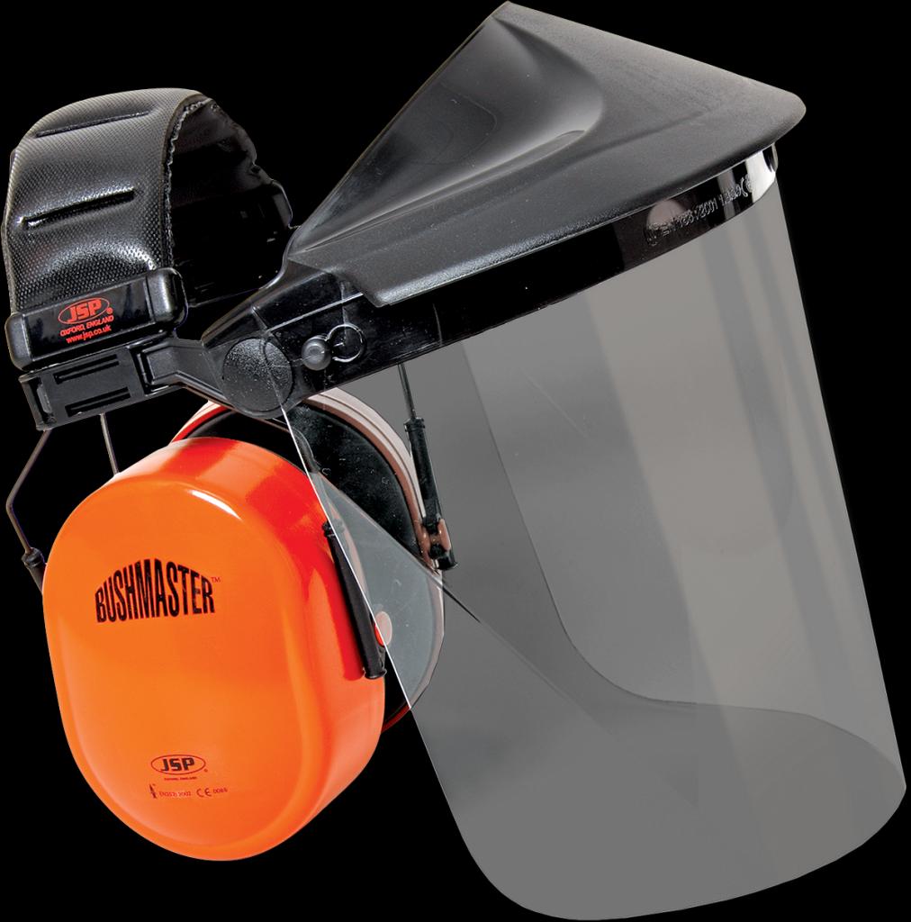 Veido skydelis su ausinėmis BUSHMASTER