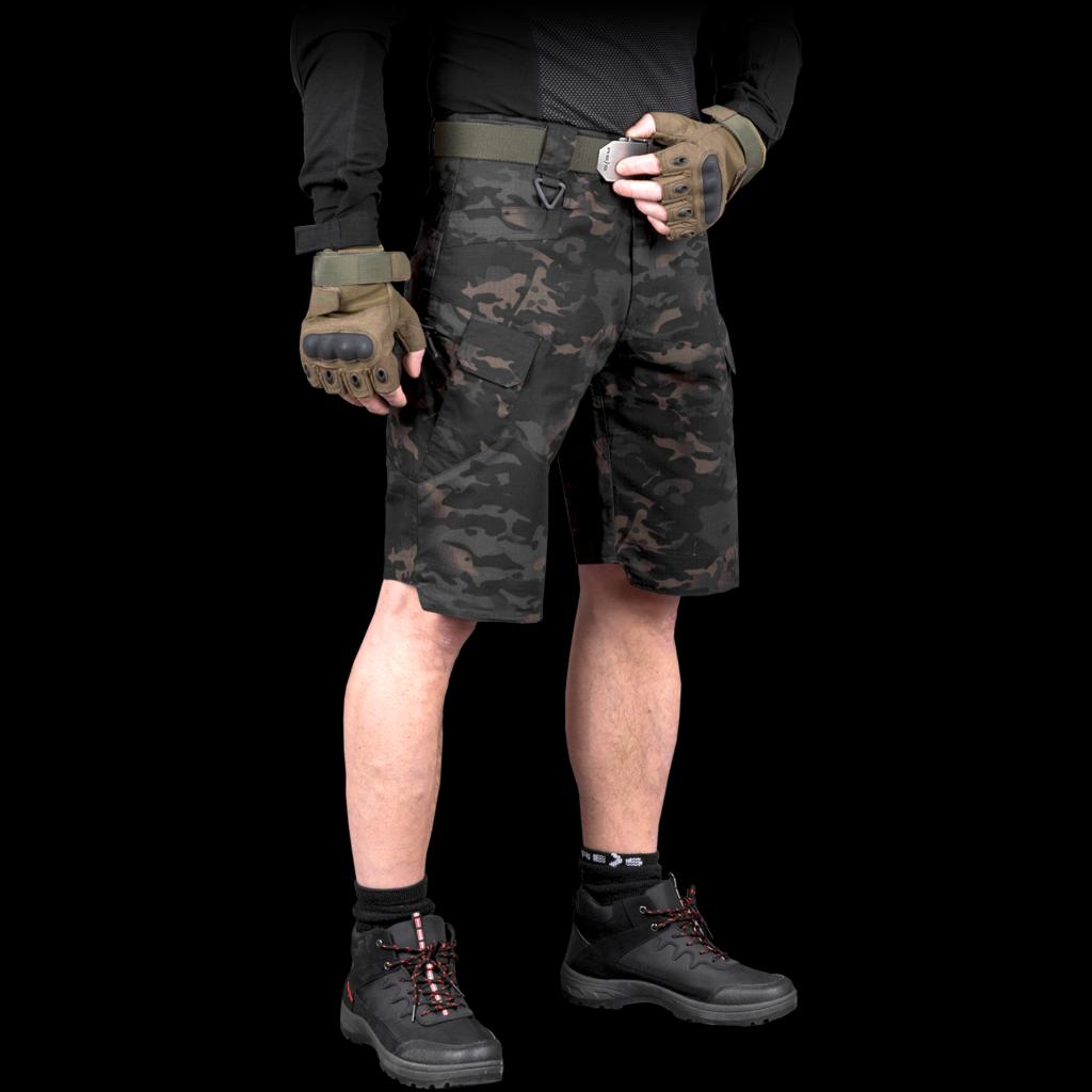 Maskuojančios spalvos vyriški taktiniai šortai TACTICAL MAGGOT CAMO