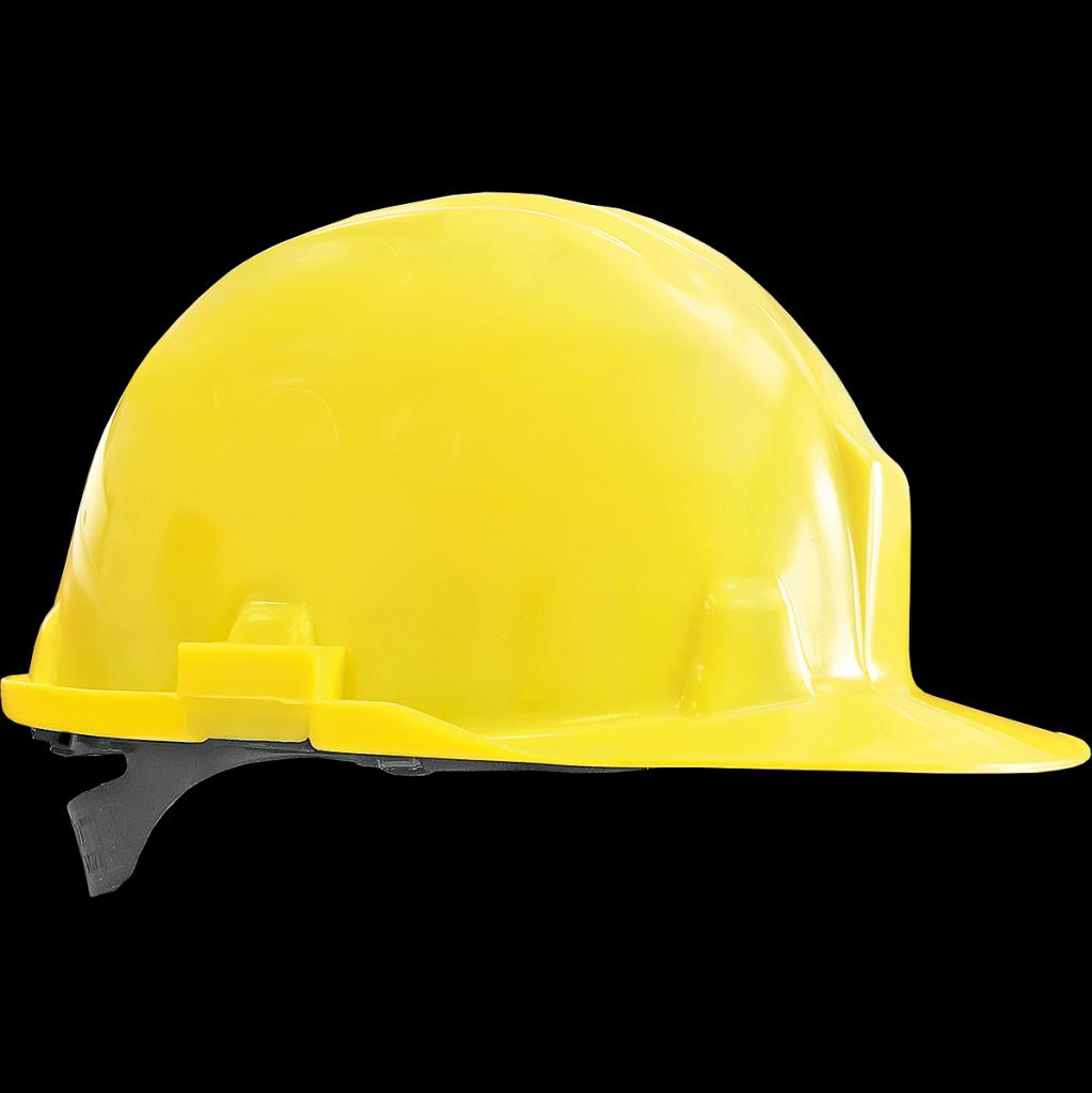 Apsauginis šalmas KASP iš HDPE plastiko, geltonos spalvos