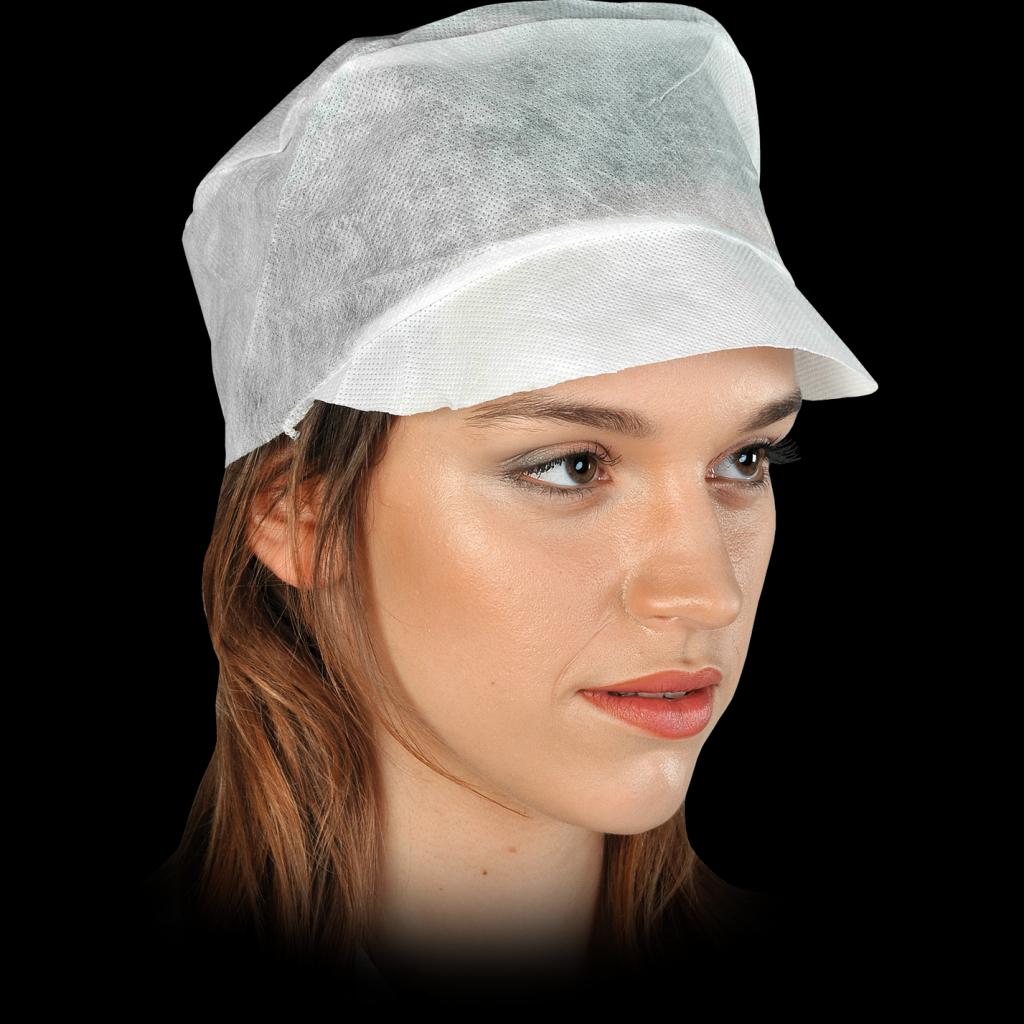 Vienkartinės kepuraitės su snapeliu CZA-D (100 vnt.)