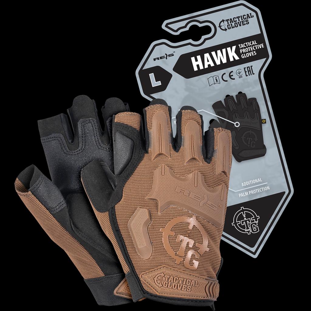 Taktinės pirštinės HAWK BROWN