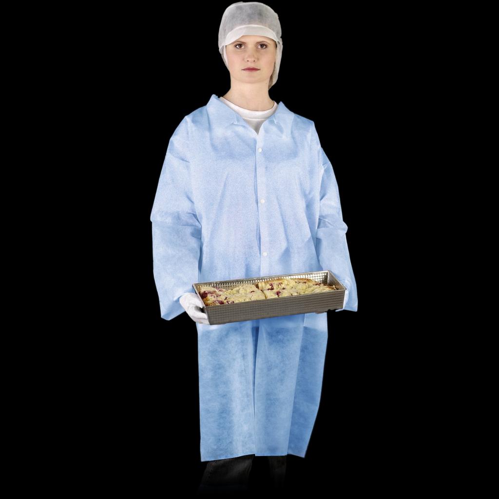 Vienkartinis apsiaustas iš polipropileno LAB (įvairių spalvų) (10 vnt.)