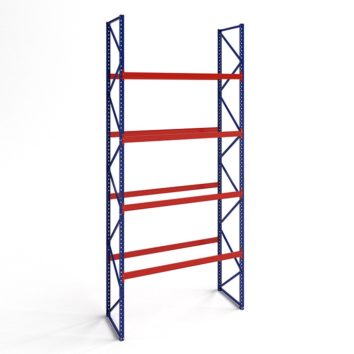 Paletinis stelažas 5000x1800x1100, 10 palečių (4 lygiai), bazinė dalis