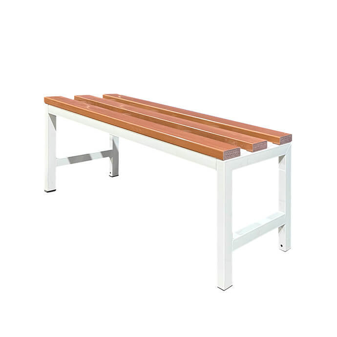 Metalinis suoliukas persirengimo kambariui su medinėmis WPC lentelėmis Rehalt Systems 100 x 36 x 43