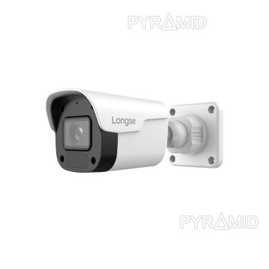 IP kamera Longse BPSCFC4R-28PM, 2,8mm, 4Mp, 25m IR, POE, mikrofonas, plastikinis korpusas, balta