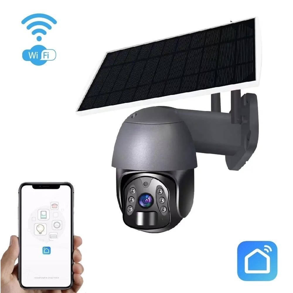 Vaizdo kamera Tuya GSM 4G Wi-Fi PTZ lauko kamera (S204G) Juoda