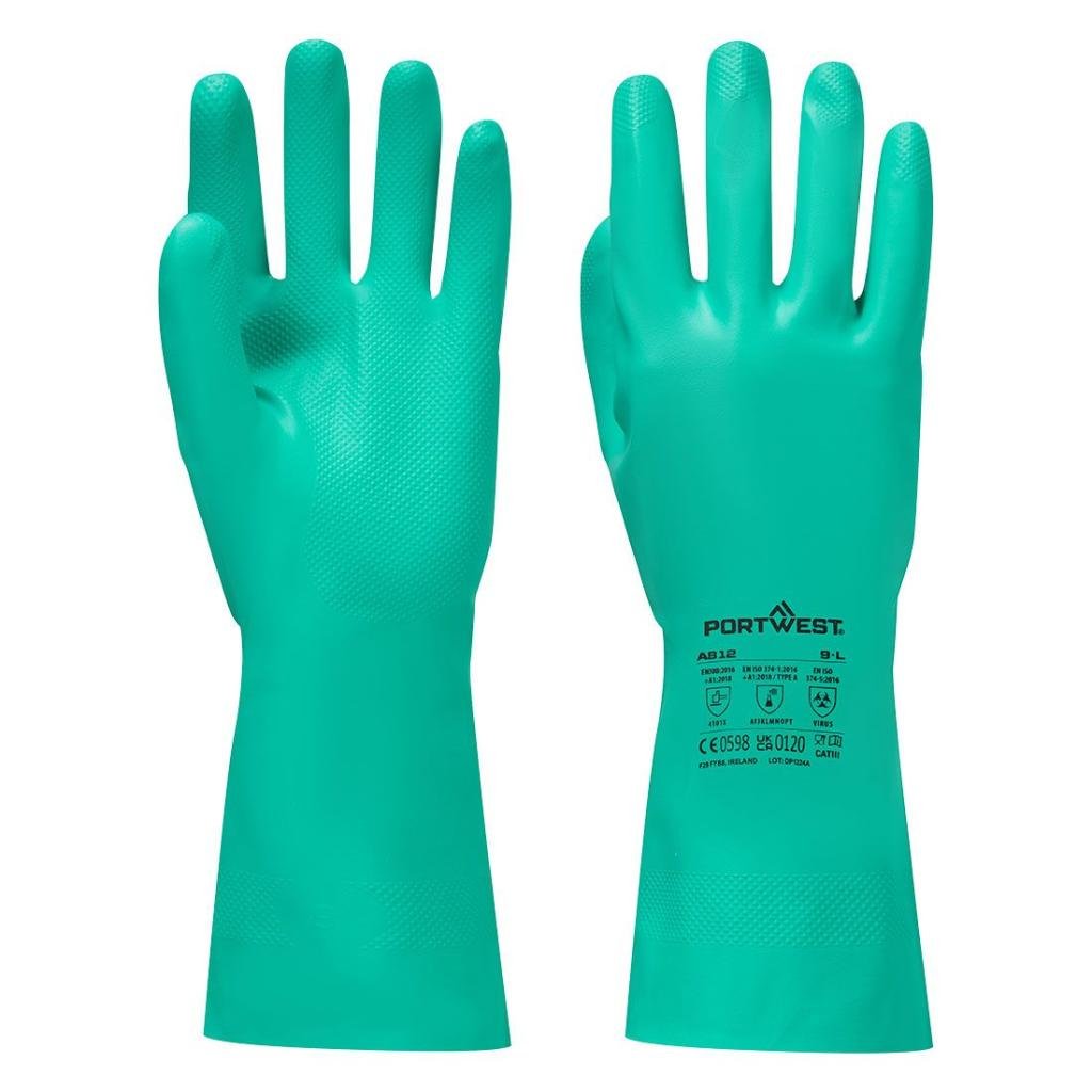 Cheminėms medžiagoms atsparios pirštinės Portwest Nitrosafe Plus A812