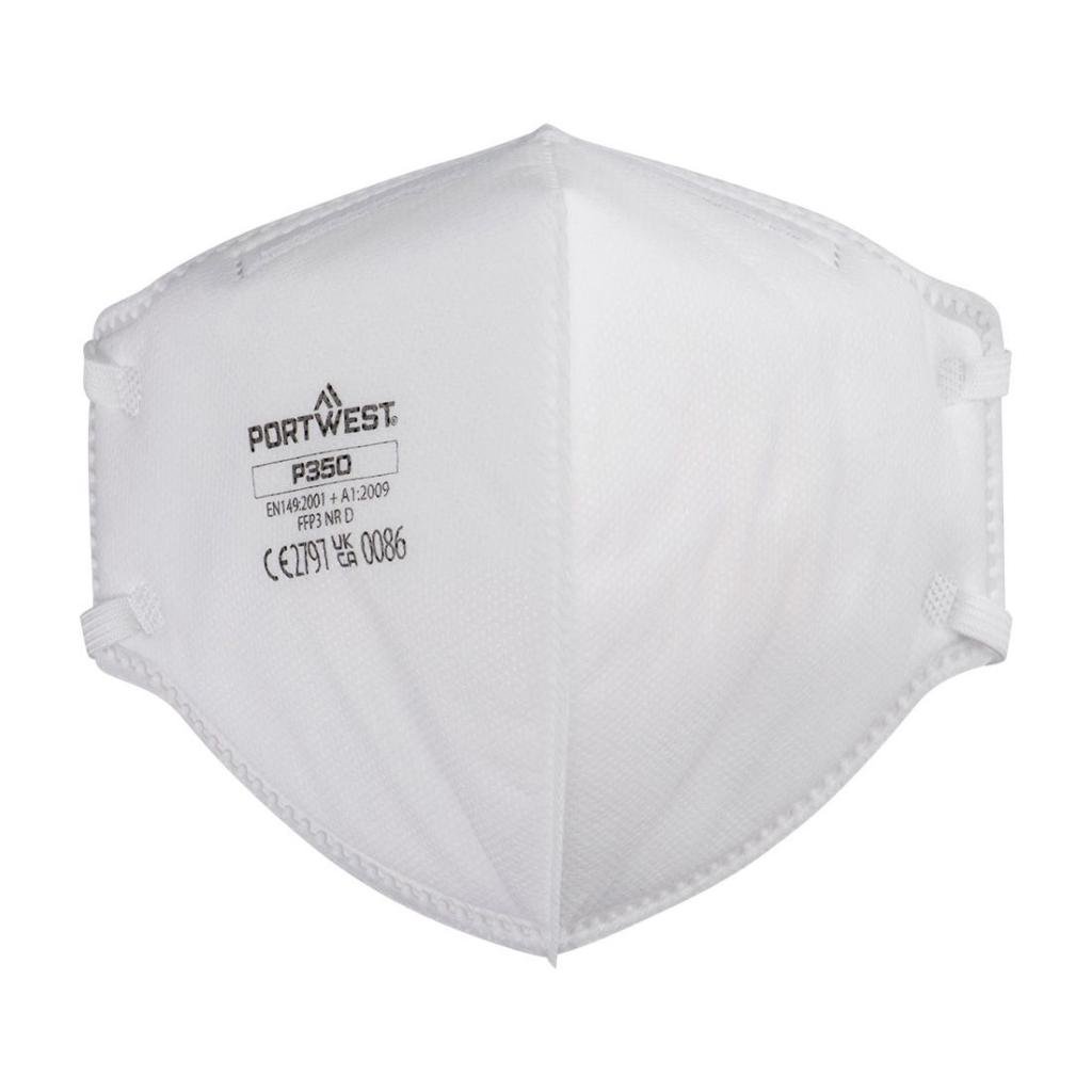 FFP3 plokščiai sulankstomas respiratorius Portwest P350 (20vnt)